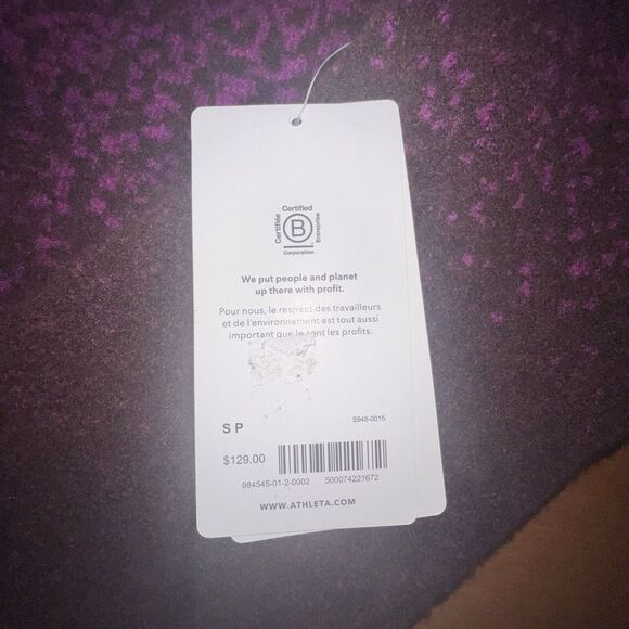 NEW Athleta Jacquard Merino Wool Stretch Ombre Sweater Women's size S Pink/Brown - Picture 6 of 8